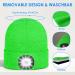 SPGOOD LED Beanie Hat | Illuminated Warm Winter Cap for Men | Perfect Gift for Fishing Jogging Camping & Run - Fluorescent Green - Buy Online on GoSupps.com