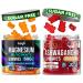 JOYLI Magnesium & Ashwagandha Gummies Bundle Sugar-Free Vegan with Magnesium Glycinate & Ashwagandha Root Daily Wellness Support 2x60 Gummies