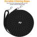 Pettom Reflective Dog Leash - 5m Training Line with Hand Loop & 2 Carabiners for Small to Medium Dogs - Durable Black Rope Leash - Buy Online on GoSupps.com