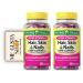 Spring Valley Hair Skin & Nails Biotin Collagen Gelatin Extra Strength Dietary Supplement 120ct (Pack of 02) 240 Total + Me Gustas Sticker