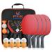 Ping Pong Paddles Set of 4High Performance Table Tennis Set with 4 Rackets, 8 Balls and 1 Carrying CaseGreat Solution for 4-Player and 2-Player Indoor and Outdoor Tournaments and Recreational Games