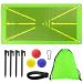 Husmued Golf Training Mat for Swing Detection Batting,Path Feedback Golf Practice Mats, Premium Golf Impact Mat, Advanced Golf Hitting Mat for Indoor/Outdoor, Golf Training Aid Equipment