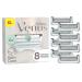Gillette Venus Satin Care For Pubic Skin & Hair - 8 Pack Replacement Blades, Razor Refills with Protective Bar and Sharp Blad