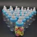 Jessica welcomes you Bottles with Removable Blue Tops for Baby Showers  Parties  and Favors (24 Blue)
