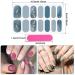 140 Pcs Full Wrap Nail Stickers - Gradient, Glitter Self Adhesive DIY Art Decals for Easter July 4th - Includes 2 Nail Files (Classic Style) - Buy Online on GoSupps.com