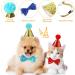 Leawits 8-Piece Cat Birthday Hat & Bow Tie Set for Cats and Small-Medium Dogs - Adjustable Collar, 4 Colors - Buy Online on GoSupps.com