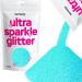 Hemway Ultra Sparkle Glitter Baby Blue 100g / 0.35oz Multi-Purpose Epoxy Resin Arts & Crafts Cosmetic Safe Body Hair Face Nail Weddings Art Beauty Tumblers Flowers Powder Dust Premium Baby Blue Iridescent