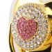 Heart Shape Baby Pacifier with Shiny Rhinestones | Soft & Light for Newborn Girls (Gold) - International Shipping Available - Buy Online on GoSupps.com