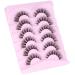 ALPHONSE Natural Wispy Cat Eye Lashes - Fluffy Faux Mink Strip 3D Fake Eyelashes - 16mm Clear Band for a Natural Look - International Shipping Available - Buy Online on GoSupps.com