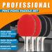 Upstreet Professional Ping Pong Paddles Set for Indoor and Outdoor Recreational Games - Black Ping Pong Balls Included - Buy Online on GoSupps.com