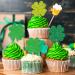 JarThenaAMCS 48Pcs St Patrick's Day Cupcake Topper 3 Glitter Green Color Shamrock Cupcake Picks Lucky Clover Food Picks for Irish Holiday Supplies Cake Decorations - Buy Online on GoSupps.com