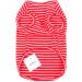 Zunea Striped Dog Shirt for Small Dogs & Cats - Soft Cotton Summer Vest Red Tank Top for Puppies & Chihuahuas Size L - Buy Online on GoSupps.com