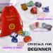 Christmas Healing Crystal Set - 23 Pc 7 Chakra Wiccan Reiki Gift, Hexagonal Tumbled Gemstones for Beginners - Xmas Special - Buy Online on GoSupps.com