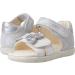 Geox Baby Girl's White Silver Sandal Alul D - Size 5 UK - Buy Online on GoSupps.com
