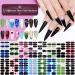 448-Piece Nail Wraps Full Stickers for Short Nails - Various Patterns for DIY Nail Art (Fresh Design) - Includes Nail Files - Women and Girls - Buy Online on GoSupps.com