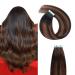 Yilite tape extensions real hair T2/P2/6 40cm 20 pieces/pack 40g tape in extensions real hair invisible silky straight skin weft tape in naturally extensions (40cm #t2/p2/6)