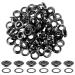 Hilitchi 200Pcs 1/2 Inch - 12mm Gun-Black Thicken Grommet Eyelets Metal Eyelets with Washers Assortment Kit, Hole Self Backing Eyelet for Bead Cores, Clothes, Leather, Canvas Gun-Black 1/2 Inch - 12mm