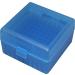 MTM 100 Round Rifle Ammo Box 17, 204, 223, 5.56x45, 6x47 Clear Blue