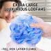 4 Pack XL Soft Nylon Loofah Bath Sponge for Exfoliating Shower Scrubber - Men and Women Beauty Bathing Accessory Set - Buy Online on GoSupps.com