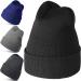 RUN BRAIN GO Beanie Winter Hats - Men & Women (4 Pack/2 Pack) - Black, Gray, Navy Blue, Dark Gray - Buy Online on GoSupps.com