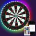 LFSMVT Dartboard LED Strip Lights, RGBIC Dart Board Lights with Bluetooth APP & Remote Control, Music Sync, DIY Cuttable Lights for 13-18 inch Dart Boards, USB Powered (Dartboard Not Include)