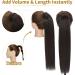 16 inch SEGO Wrap Around Ponytail Extension Human Hair 100% Real Remy #2 Dark Brown One Piece Clip in Hairpieces for Women Straight (80g) 16 Inch (80 g) #2 Dark Brown - Buy Online on GoSupps.com