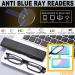 Ultra-Thin Folding Reading Glasses Anti Blue Ray | Lightweight TR90 Compact Readers for Men & Women - 2 PCS Black/Gunmetal 2.5x - Buy Online on GoSupps.com