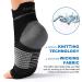 Plantar Fasciitis Sock (6 Pairs) - Compression Foot Sleeves for Men and Women - Arch and Ankle Support - Black, Gray, White - Large Size - 6 Pair Pack - Buy Online on GoSupps.com