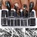 10 Rolls Retro Holographic Nail Foil Transfer Stickers Black Lace Laser Foils Nail Art Supplies Starry Paper Designs Black Flower Foil Transfers Decals Lace Floral Foil Nail Wraps for Foil Nail Art