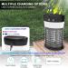 Mosquito Killer lamp Portable Bug Zapper Light Bulbs & Waterproof Camping Lantern 1800mAh Battery USB and Solar Rechargable LED Insect & Fly Killer for Outdoor Home Bedroom Backyard Patio Black - Buy Online on GoSupps.com