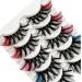 3D Mixed Colored 25MM Mink Lashes Pack - Pink Blue Red Eyelashes - Buy Online on GoSupps.com