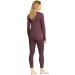 Con-TA Women's Thermal Leggings - Cotton Long Trousers Insulating Underwear in Burgundy & Black Sizes 36/XS to 50/4XL - Buy Online on GoSupps.com