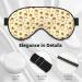 Watercolor Bee Sleep Mask | Soft Eye Mask with Adjustable Strap | Comfortable Honeycomb Design for Travel & Home Use - Buy Online on GoSupps.com