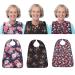 3 Pack Adult Bib for Eating Washable Reusable Waterproof Clothing Protector with Optional Crumb Catcher 30" x 19.5" Women