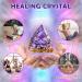 Obidodi Crystal Pyramid Moonstone Energy Tower - Amethyst Lotus Chakra Jewelry for Healing & Meditation - Buy Online on GoSupps.com