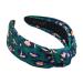 YETASI Leopard Satin Headbands for Women Get Compliments. Head bands for Women's Hair are Chic. Green Knotted Headband for Women is a Classy Cheetah Headband Blue/Green