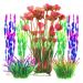 QIODAZOO Plastic Plants for Aquariums 7 PCS Artificial Aquarium Plants Aquarium Aquatic Plants for Fish Tank Ornament Decoration