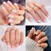 GORS French Ombre Square Press-On Nails | 24pc Set with Jelly Glue | Reusable Acrylic False Nails - Buy Online on GoSupps.com