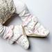 Dotty Fish Cotton Baby Booties with Suede Sole | Warm Fleece Lining | Non-Slip Pram Shoes | Stay On Slippers | 12-18 Months Soft Pink With Butterflies - Buy Online on GoSupps.com