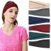 Pack of 6 women's boho headbands elastic hair band fitness head wrap hair accessories for girls women