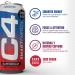 C4 Smart Energy Drink - Sugar Free Performance Fuel & Nootropic Brain Booster | Freedom Ice 16oz - 12 Pack - Buy Online on GoSupps.com