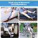 39 Inch Leg Lifter Strap with Padded Handgrips - Hip & Knee Replacement Recovery Kit - Mobility Aid Tool for Bed, Car, Wheelchair - Blue - Buy Online on GoSupps.com