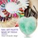 Sibba Resin Nail Art Palette Nail Mixing Palette Polish Color Mixing Plate Golden Edge Nail Holder Display Board Heart Shape Cosmetic Mixing Tools (Green) - Buy Online on GoSupps.com