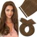 Moresoo tape in extensions real hair brown 55cm remy real hair extensions tape hair extensions thick extensions real hair tape in light brown #8 10 pieces 25g 55 cm 1. #8