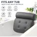 LuxStep Bath Pillow - Extra Thick & Soft Air Mesh with 6 Suction Cups - 15x14 Inch, Fits All Bathtubs - Grey - Buy Online on GoSupps.com