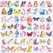 Zayvor 306CT Kids Temporary Tattoo Individually Wrapped Bulk  Butterfly Unicorn Mermaid Tattoos  Birthday Party Favor Supplies  Goodie Bag Filler Stuffers Halloween Christmas Makeup Costume