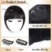 NOOMBY Clip in Bangs 100% Human Hair Thick Bangs with Temples in Natural Black - One Piece Hairpieces for Women - Buy Online on GoSupps.com