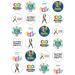 6 x Autism Awareness Mix Edible Wafer or Icing Cupcake Toppers Fun Party Cake Decorations Perfect For Brownies Cookies Muffins & More! (Edible Wafer Card)