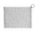 Cast Iron Cleaner  8"x6" Square Cast Iron Scrubber, Premium Stainless Steel Scrubber with Hanging Ring, Ultra-hygienic Anti-Rust Chainmail Scrubber for Cast Iron Pans