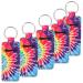 POPETPOP Lipstick Keychain 5pcs Lip Balm Holder Keychain Clip On Lipstick Sleeve Portable Neoprene Lipstick Holder Bag Elastic Lip Balm Keychain Rainbow